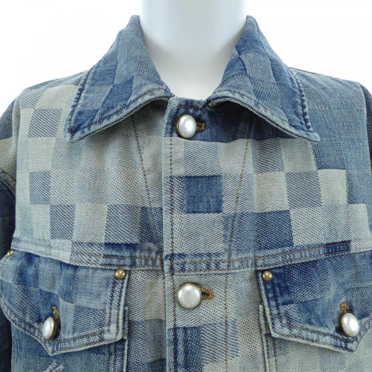 ルイヴィトン LOUIS VUITTON ダミエクラシックデニムジャケット HQA76WGCO デニムジャケット