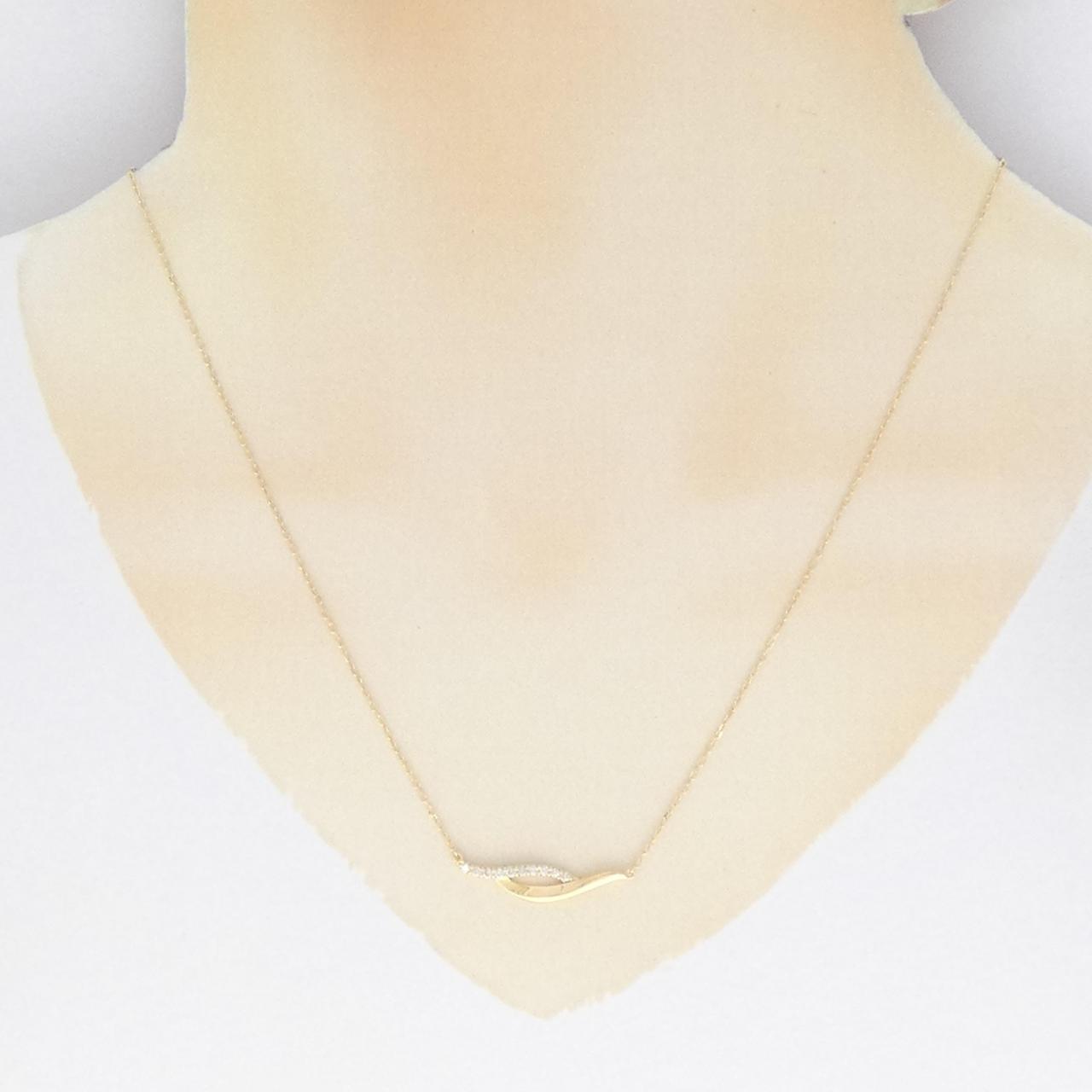 K18YG ダイヤモンド ネックレス 0.12CT