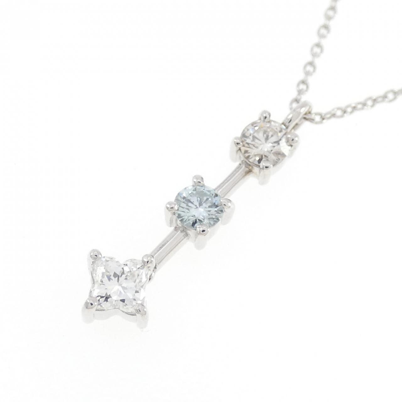 K18WG ダイヤモンド ネックレス 0.406CT
