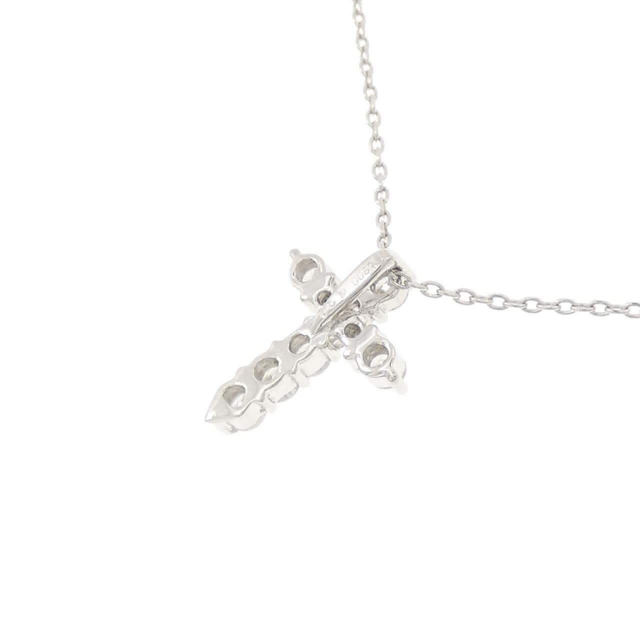 PT900/PT850 クロス ダイヤモンド ネックレス 0.30CT