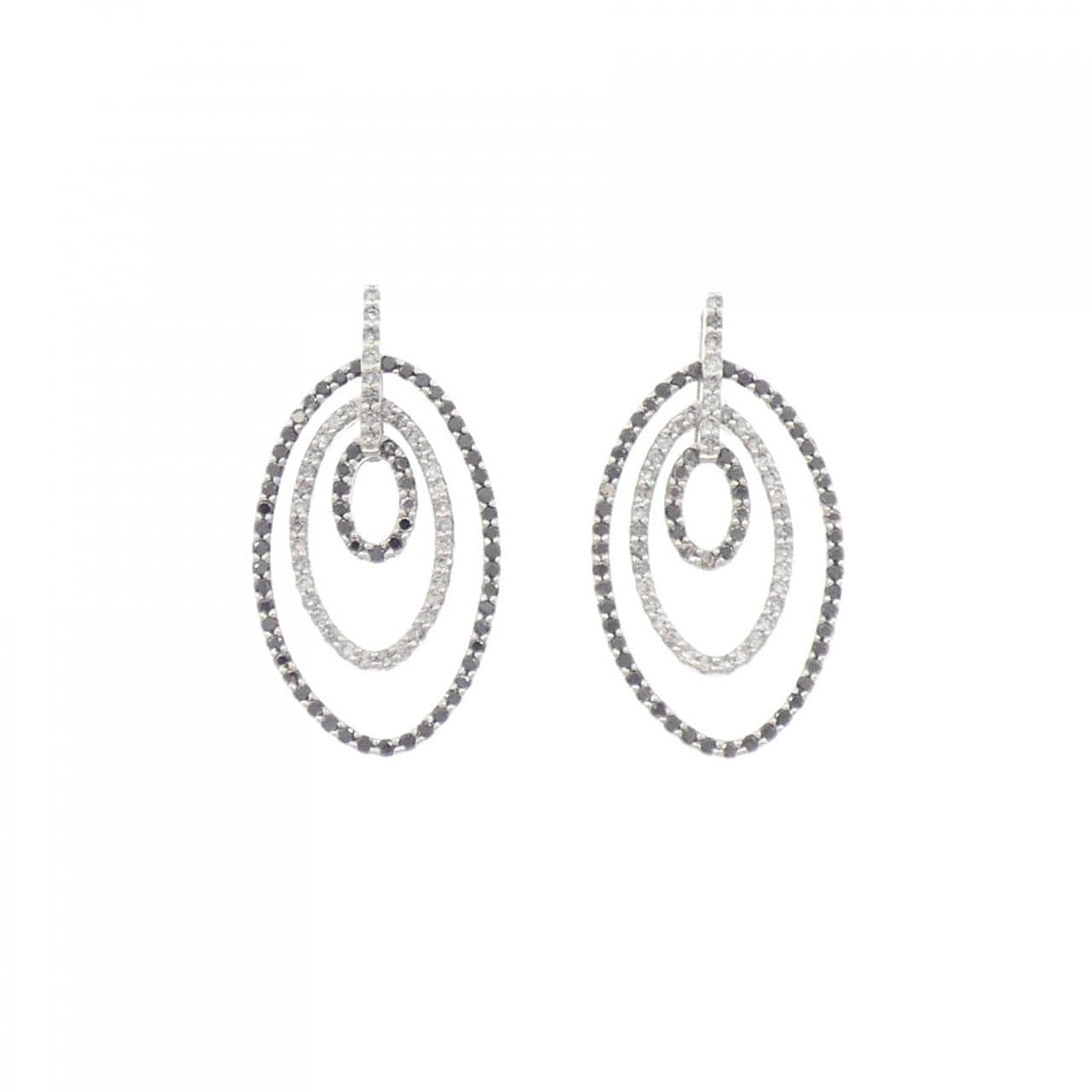 K18WG ダイヤモンド ピアス 1.24CT