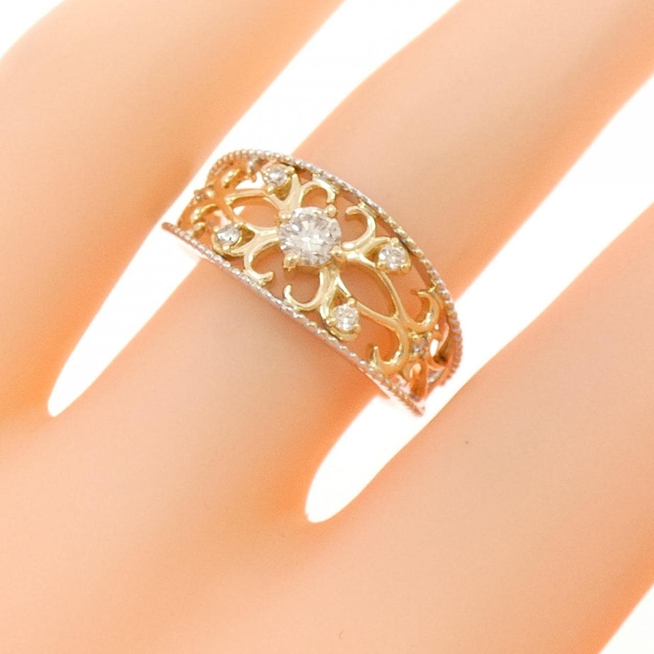 K18WG/K18YG ダイヤモンド リング 0.20CT