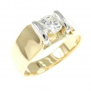 K18YG/PT900 ダイヤモンド リング 0.58CT