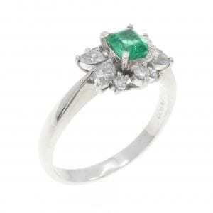 PT900 エメラルド リング 0.31CT
