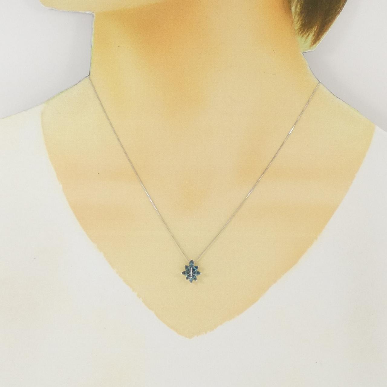 K18WG ダイヤモンド ネックレス 0.30CT