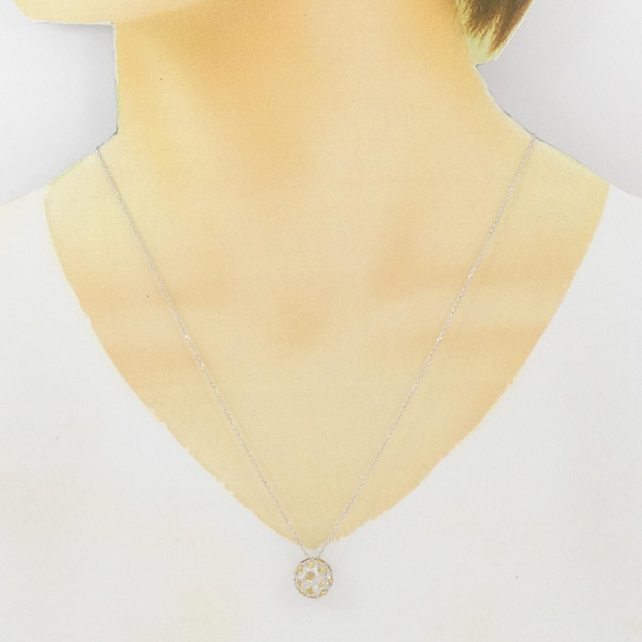 K18WG/K18YG ダイヤモンド ネックレス 0.45CT
