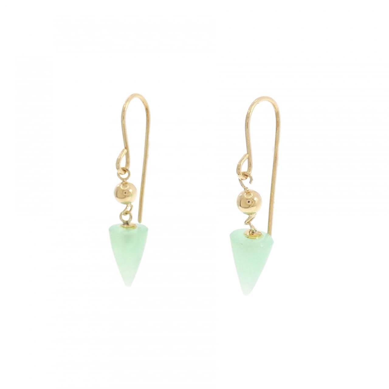 K18YG カルセドニー ピアス