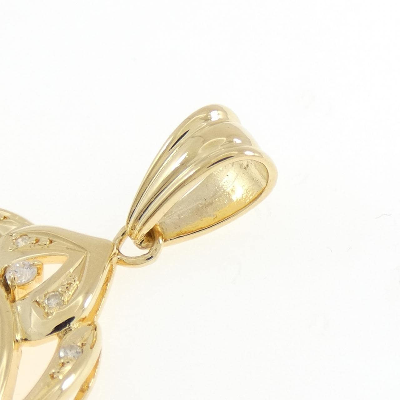 K18YG(枠) ダイヤモンド コイン 0.10CT