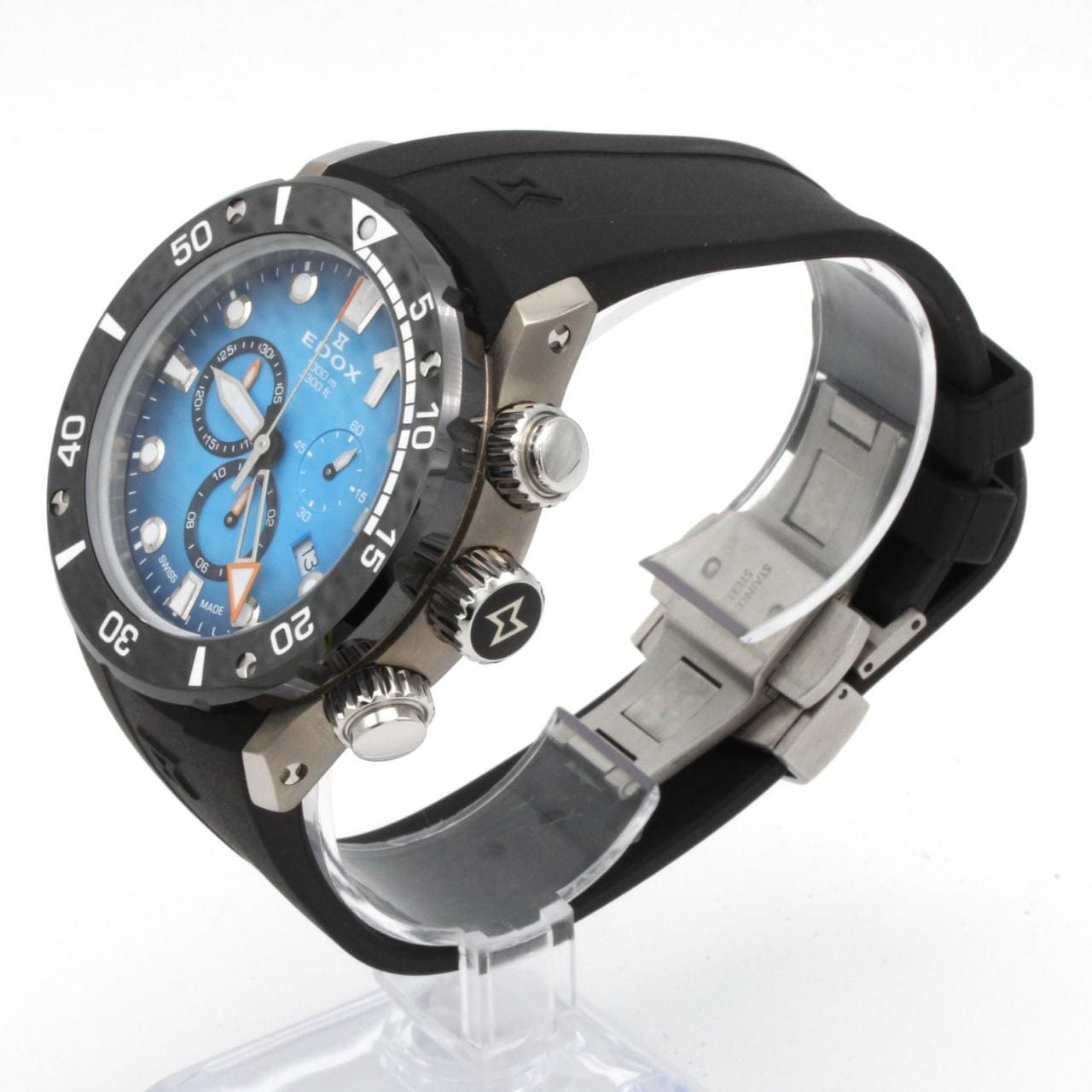 エドックス クロノオフショア1クロノグラフ TI 10242-TIN-BUIDN TI クォーツ
