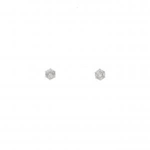 PT900 ソリティア ダイヤモンド ピアス 0.20CT