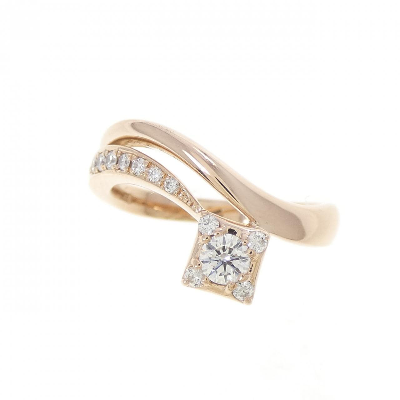 K18PG ダイヤモンド リング 0.135CT