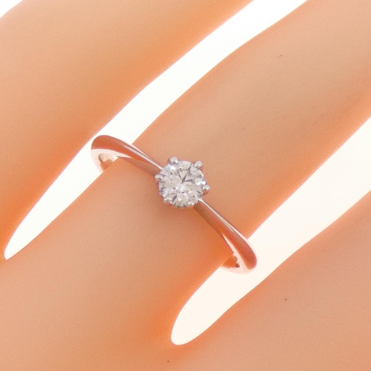 PT900 ソリティア ダイヤモンド リング 0.20CT