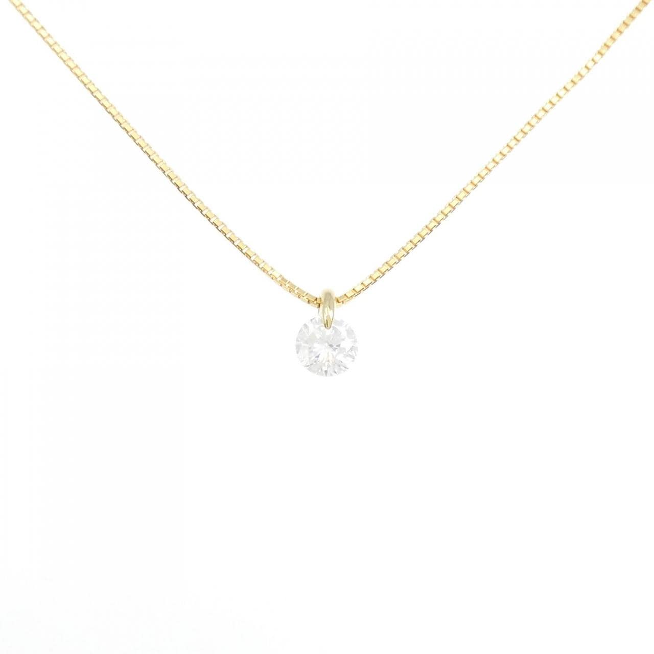 K18YG Solitaire Diamond Necklace 0.54CT
