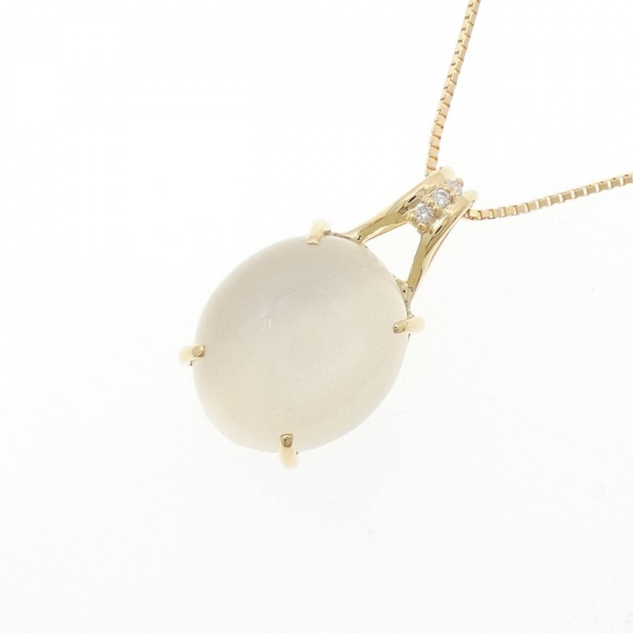 K18YG ムーンストーン ネックレス 6.00CT