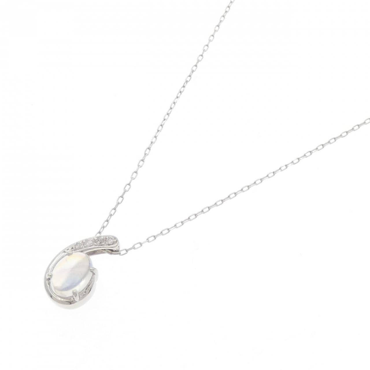 PT900/PT850 ムーンストーン ネックレス 1.112CT