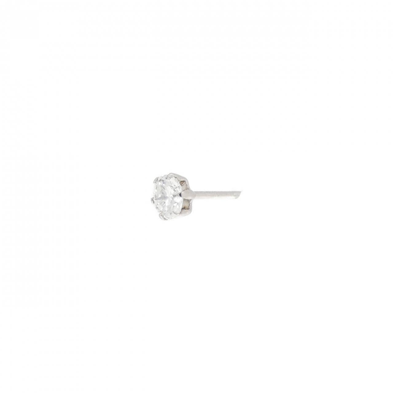 PT900 ソリティア ダイヤモンド ピアス 0.15CT 片耳