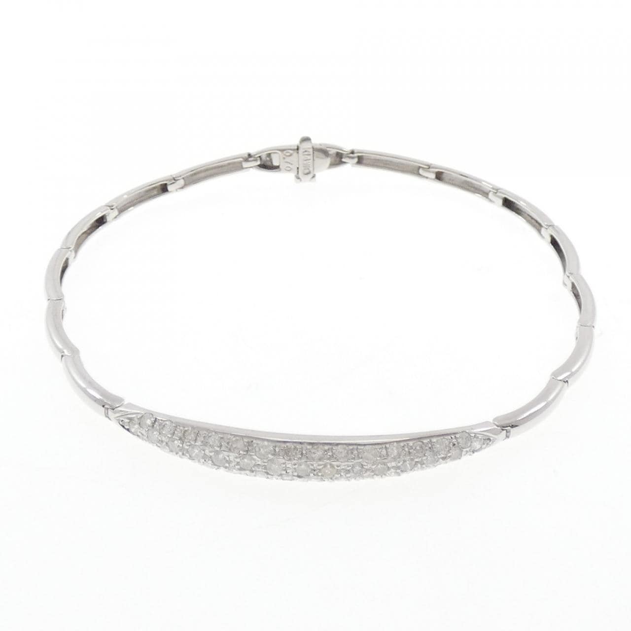 K14WG パヴェ ダイヤモンド ブレスレット 0.70CT