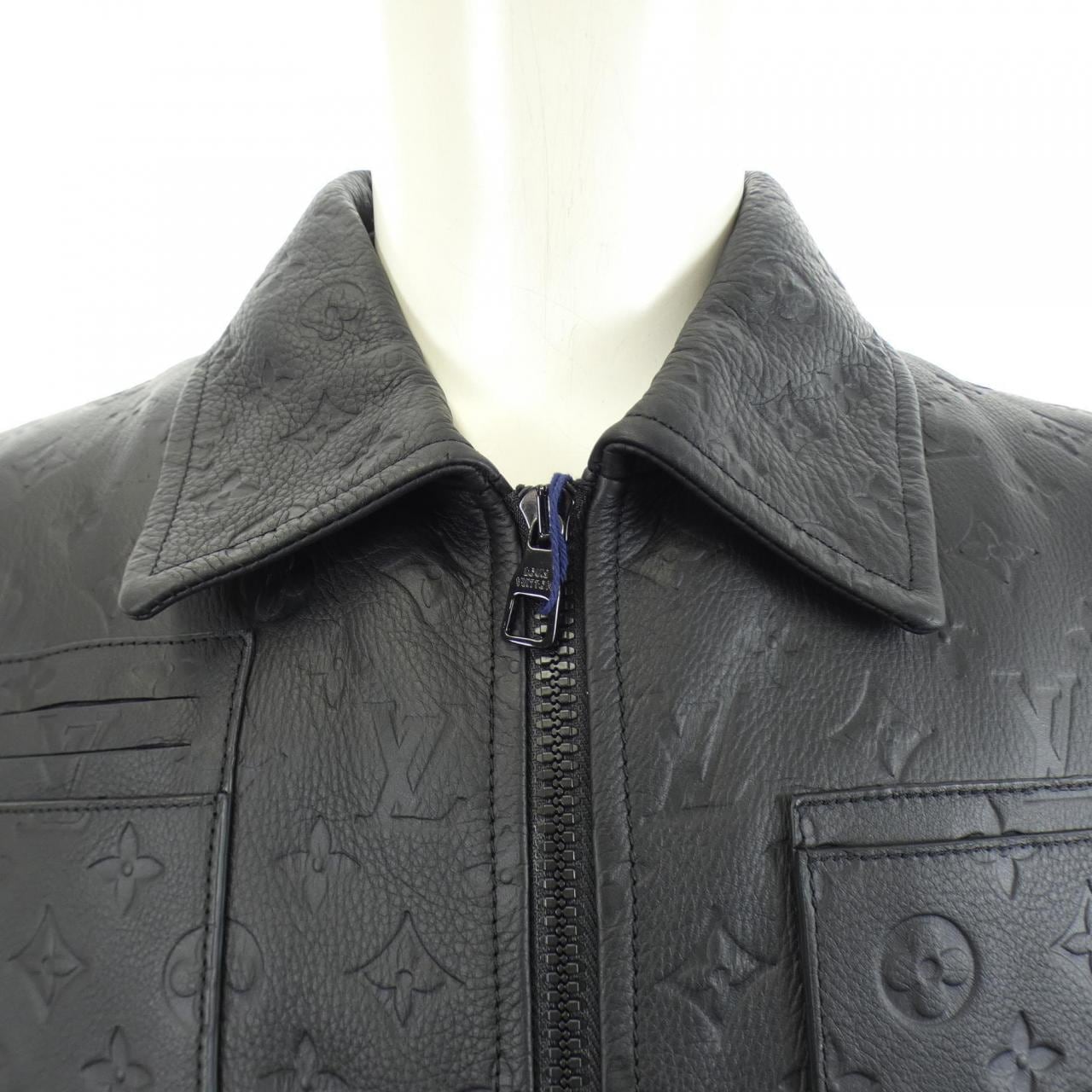 LOUIS VUITTON Vuitton Monogram Embossed Utility Jacket HIL46EQXS Leather Jacket
