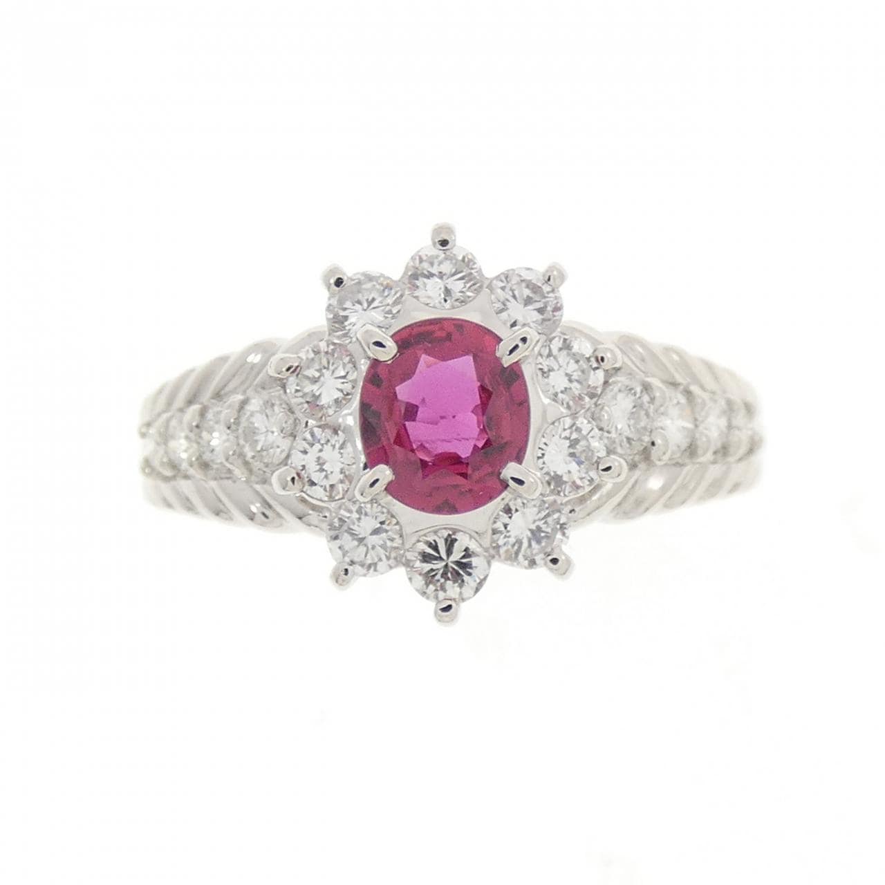 PT900 ルビー リング 0.35CT