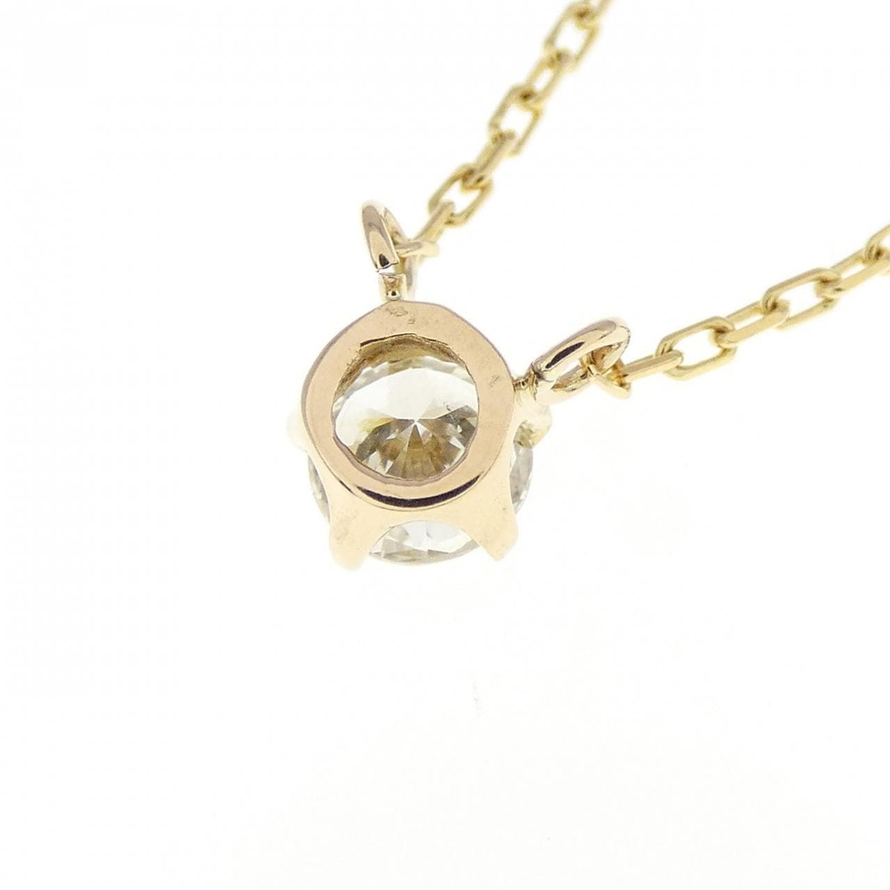 K18YG ソリティア ダイヤモンド ネックレス 0.24CT