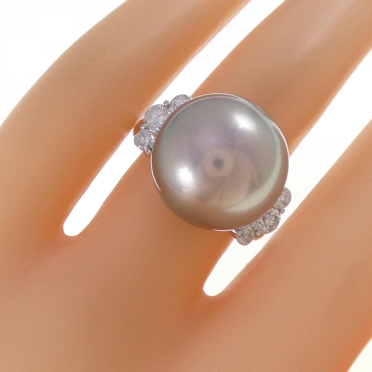 PT900 黒蝶パール リング 14.3mm