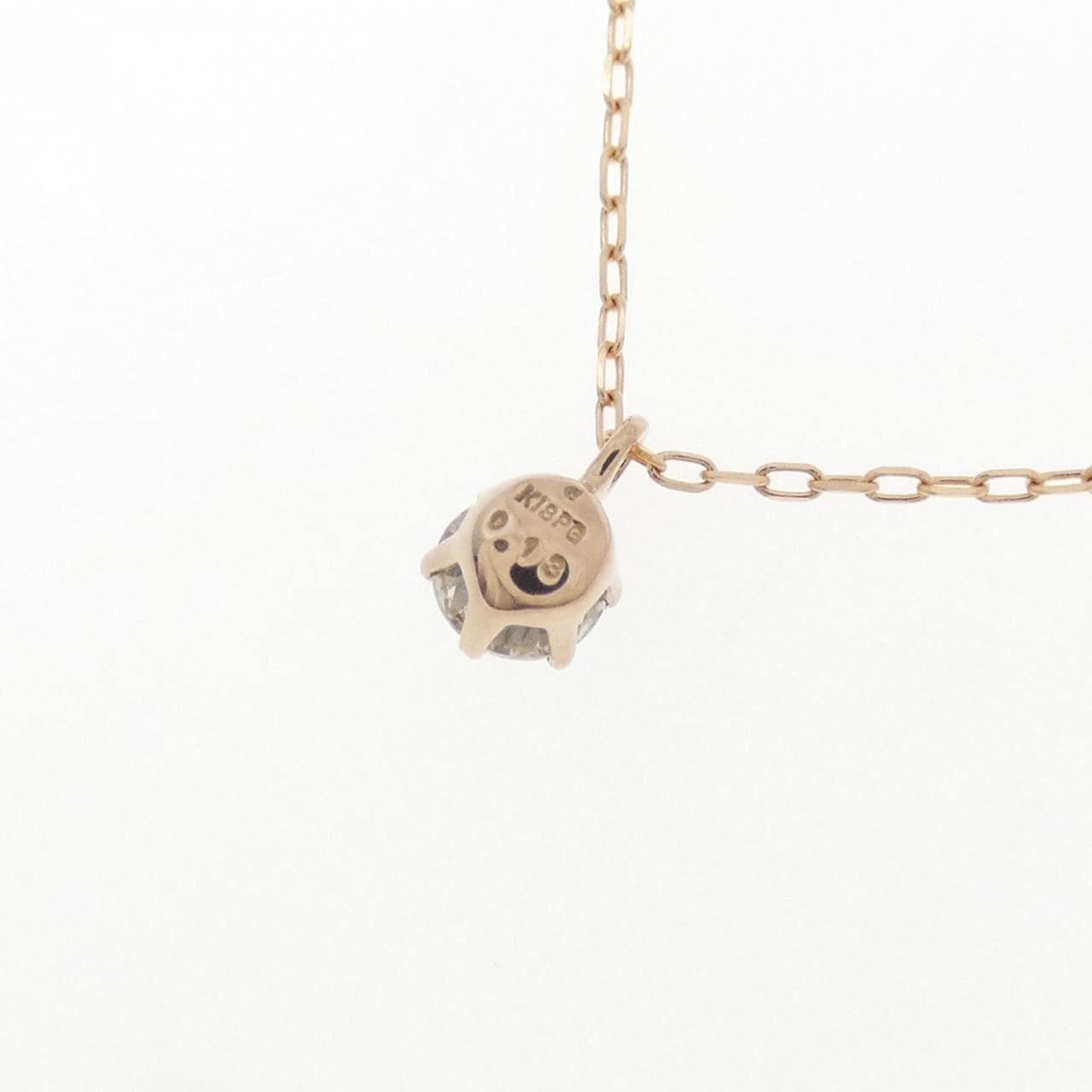 K18PG单钻钻石项链 0.13克拉