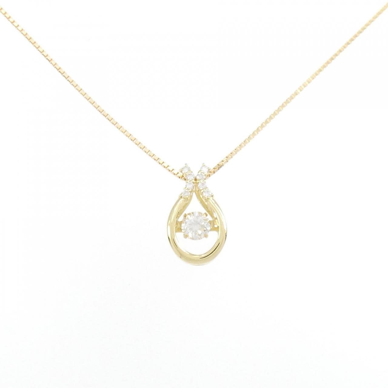 [BRAND NEW] K18YG Diamond Necklace 0.224CT G SI2 Good
