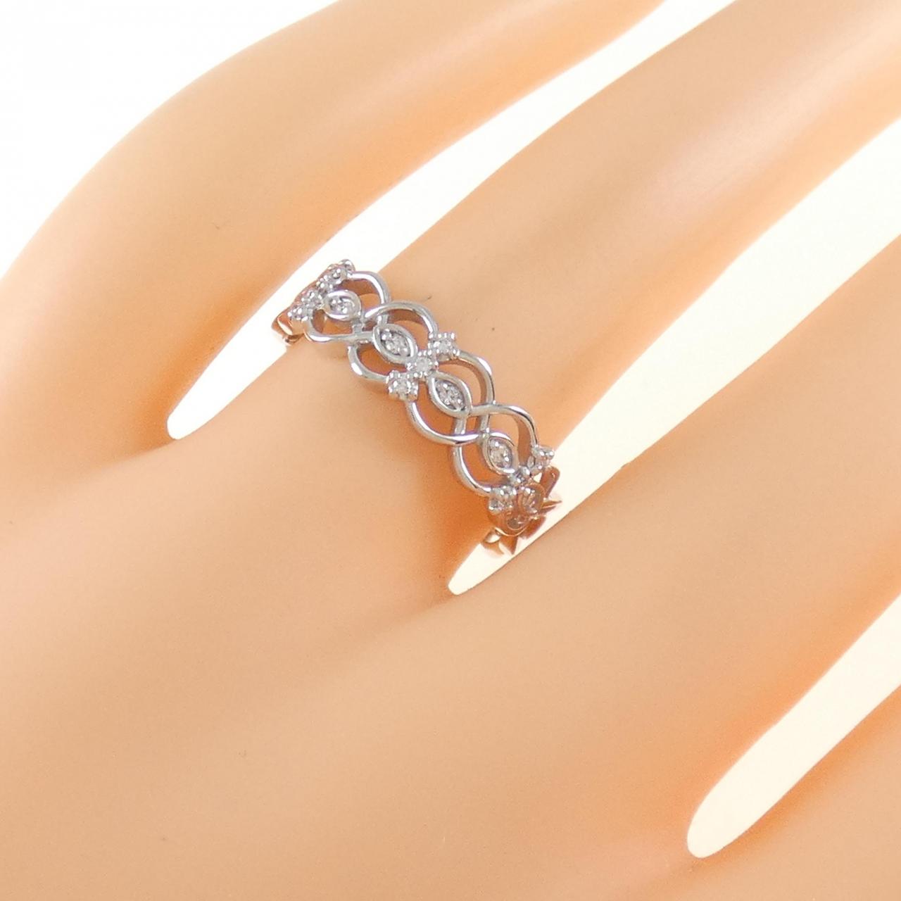 K18WG ダイヤモンド リング 0.10CT