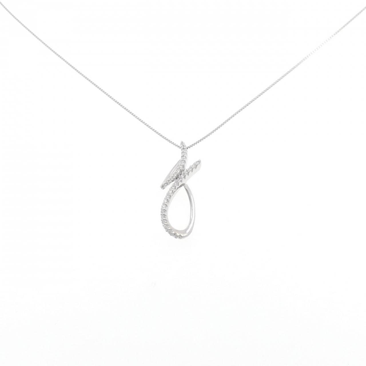 K18WG ダイヤモンド ネックレス 0.16CT