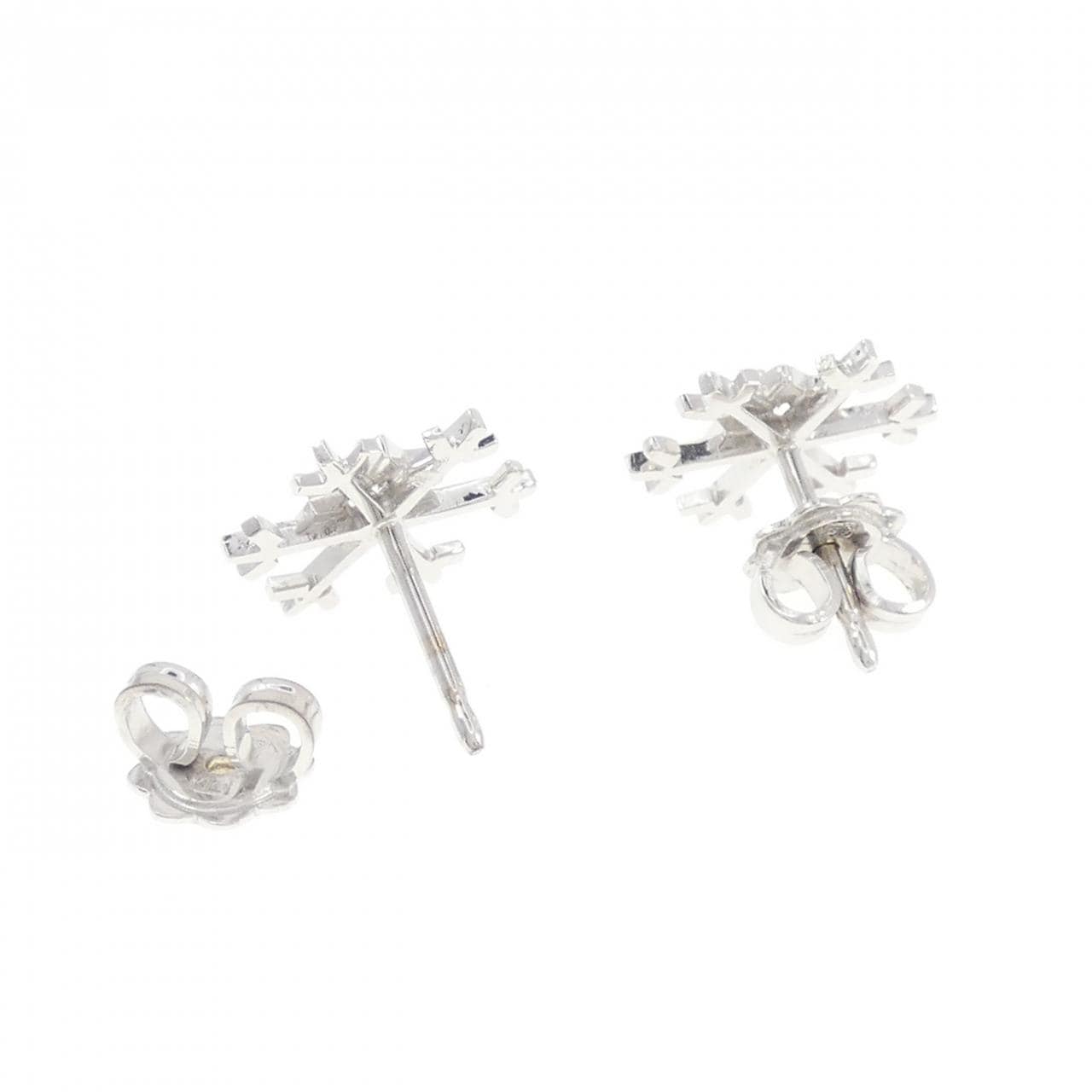 K18WG/750WG Diamond earrings