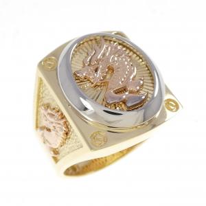 K18スリーカラー ドラゴン リング