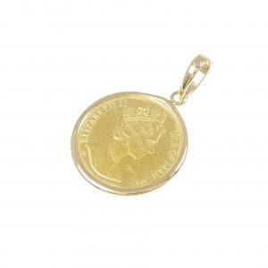 K18YG(枠) コイン ペンダント