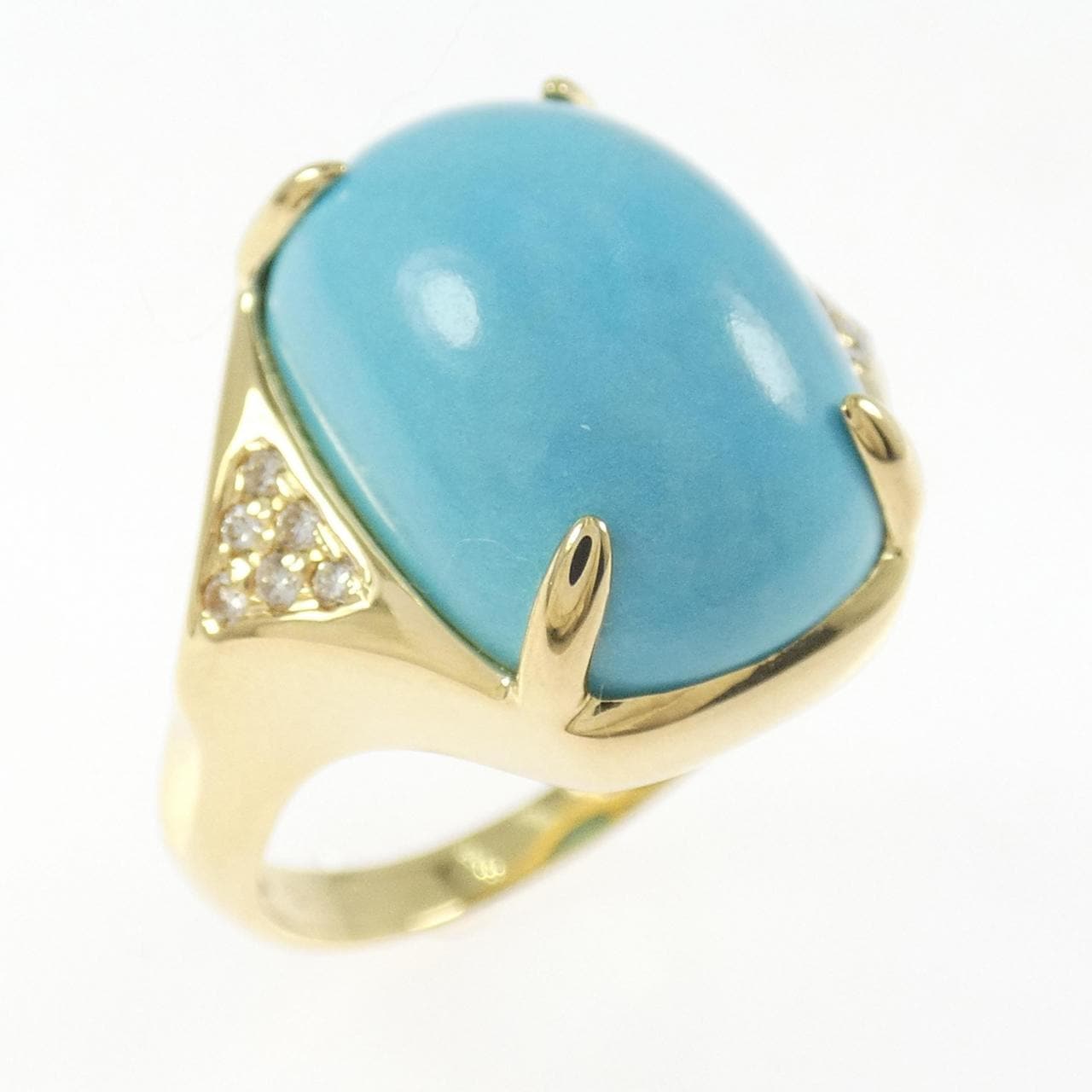 K18YG ターコイズ リング 9.12CT