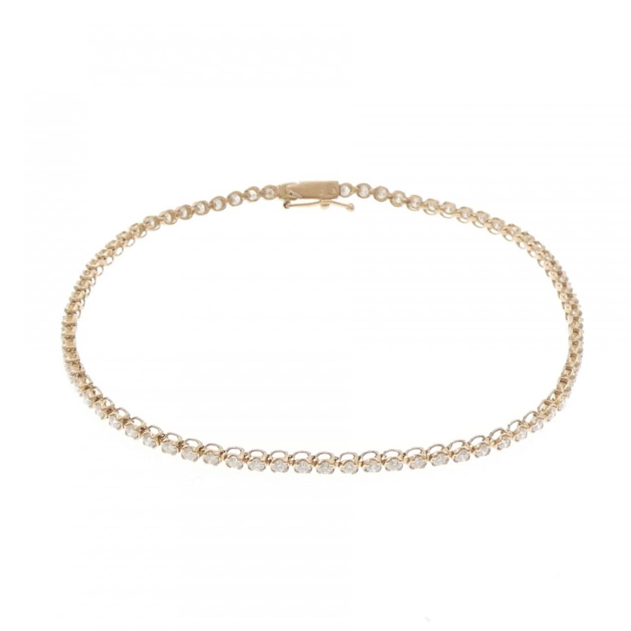 K18PG ダイヤモンド ブレスレット 1.04CT