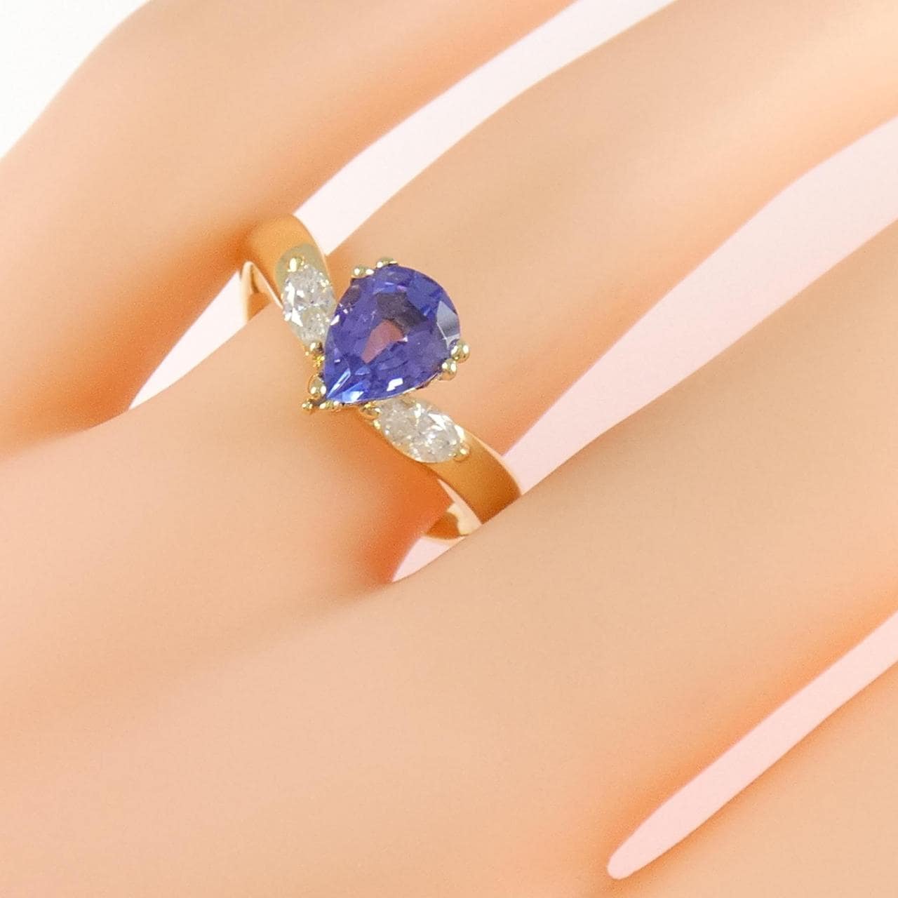K18YG タンザナイト リング 1.21CT