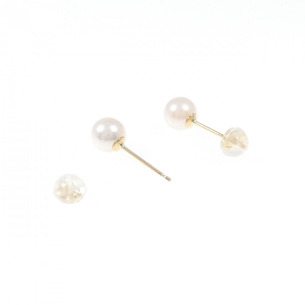 K18YG Akoya pearl earrings 6.0mm