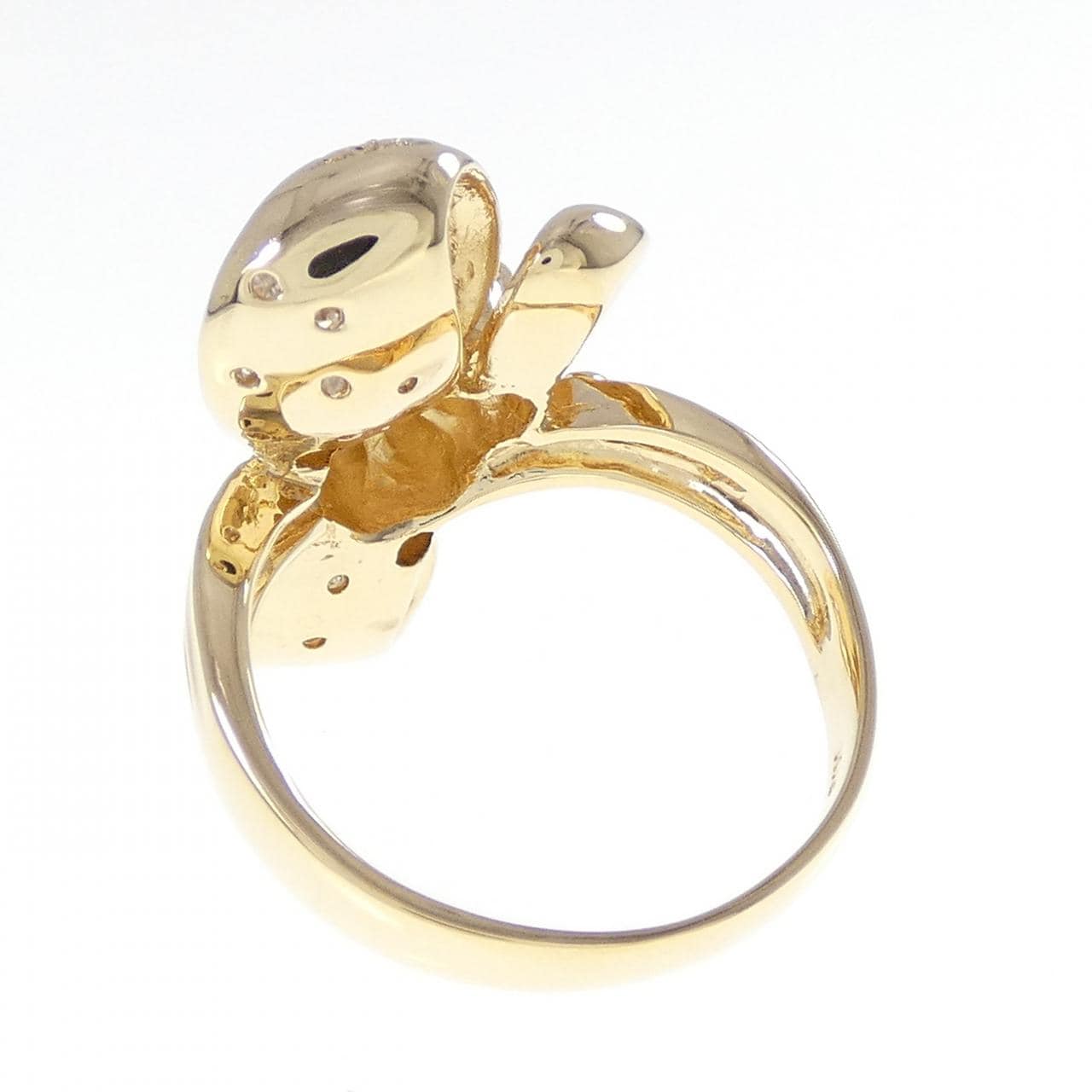 K18YG リボン ダイヤモンド リング 0.50CT