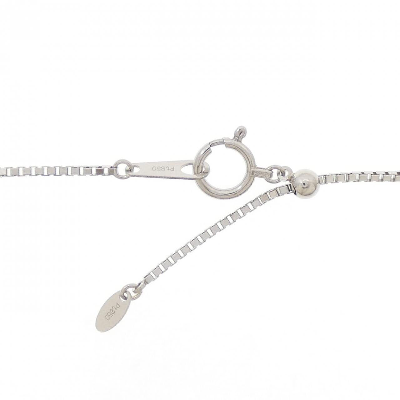 PT900/PT850 ソリティア ダイヤモンド ネックレス 0.627CT