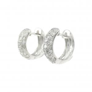 K18WG ダイヤモンド ピアス 0.86CT