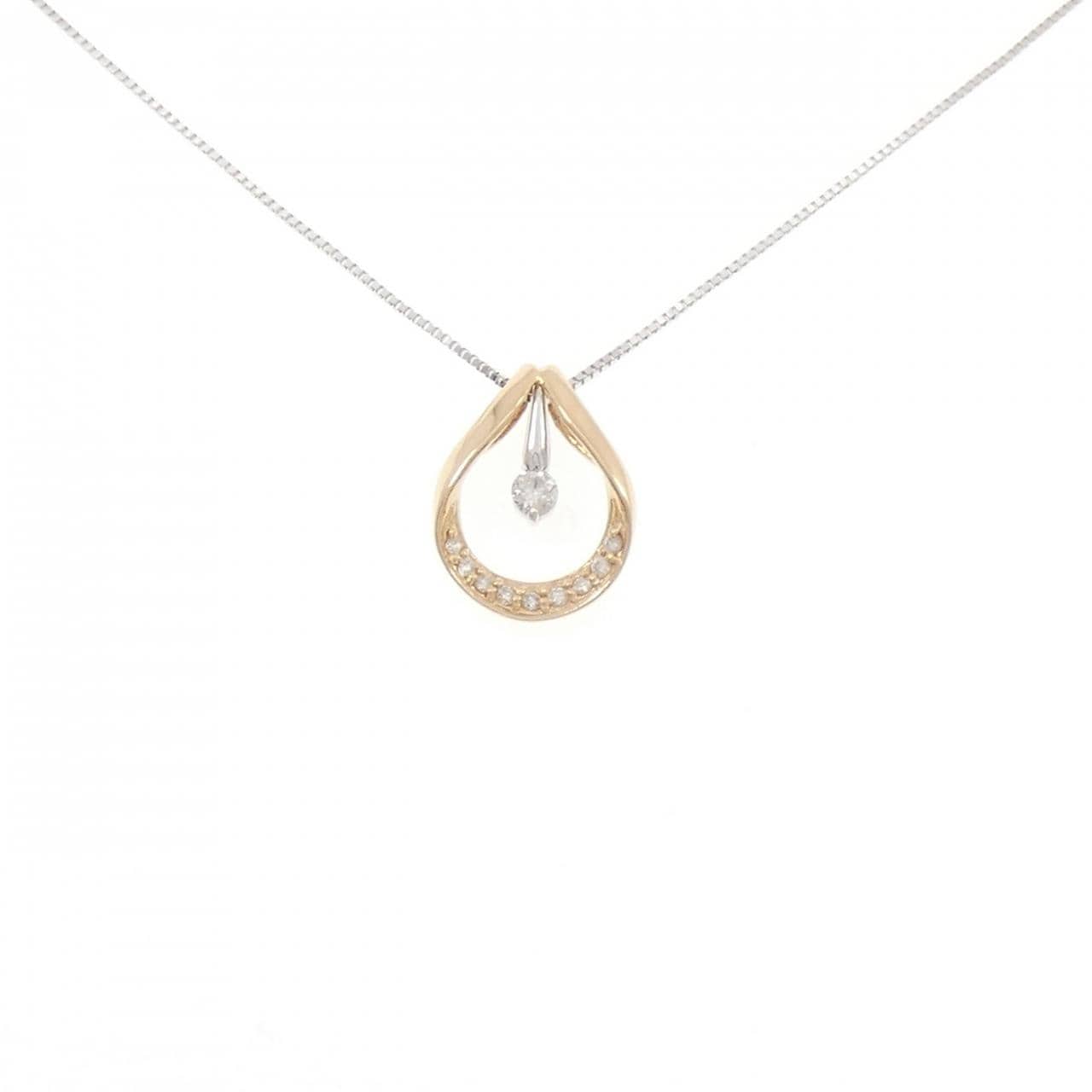 K18PG/K18WG 2WAY ダイヤモンド ネックレス 0.10CT