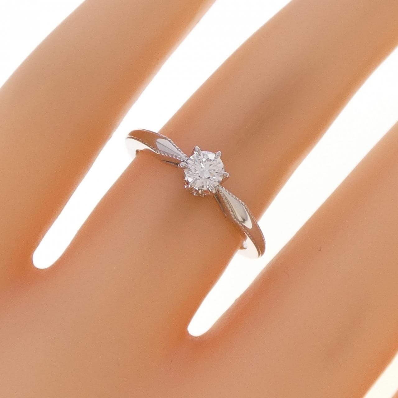 アガット ダイヤモンド リング 0.210CT