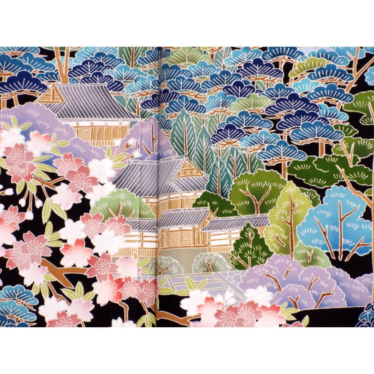 留袖　友禅加工　五三の桐