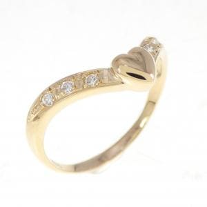 K18YG ハート ダイヤモンド リング 0.073CT