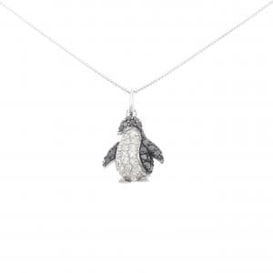K18WG ペンギン ダイヤモンド ネックレス 0.41CT
