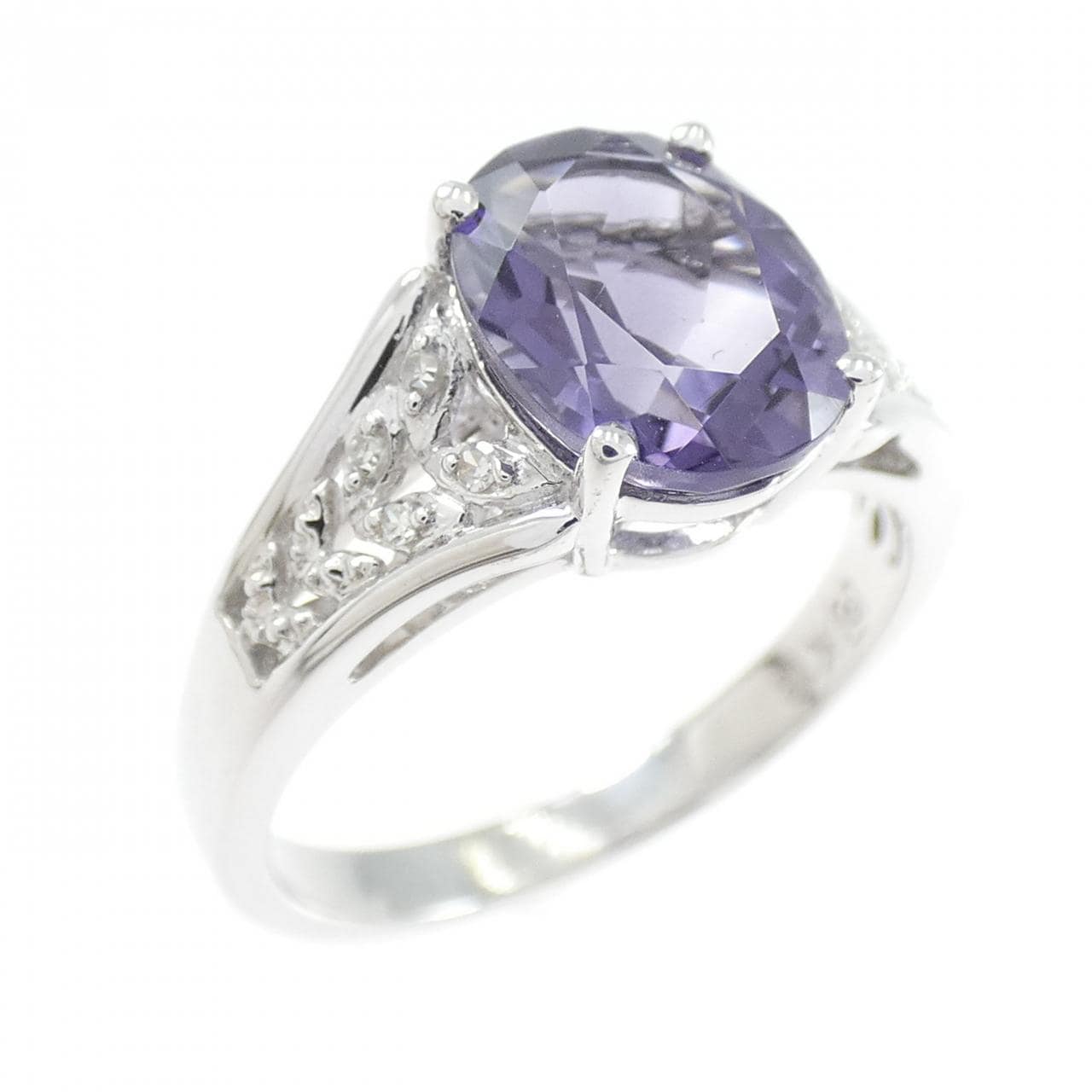 K18WG アメジスト リング