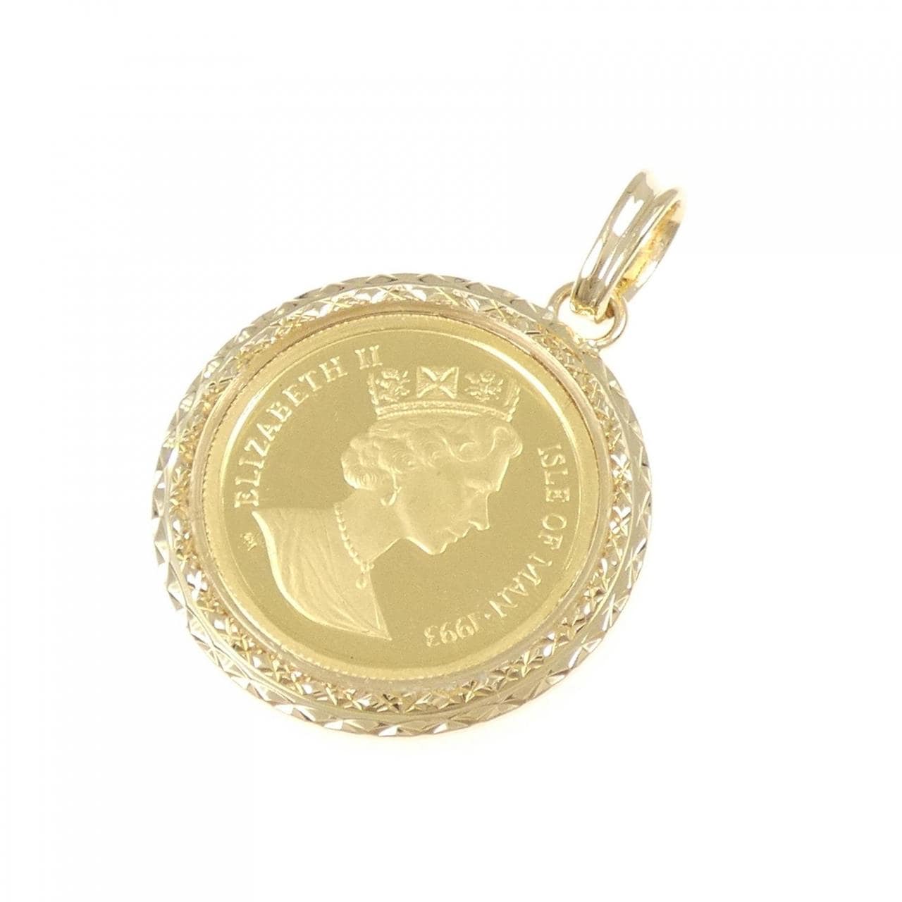 K18YG(枠) コイン ペンダント