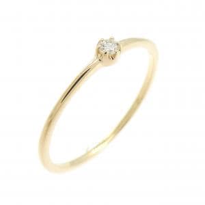 【リメイク】K18YG ソリティア ダイヤモンド リング 0.03CT