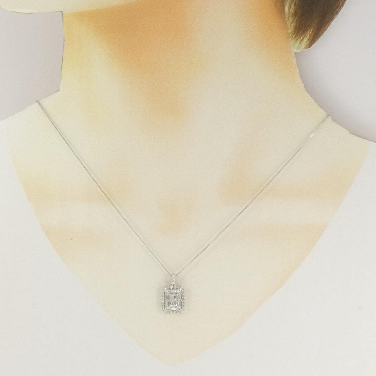 【新品】PT900/PT850 ダイヤモンド ネックレス 0.80CT