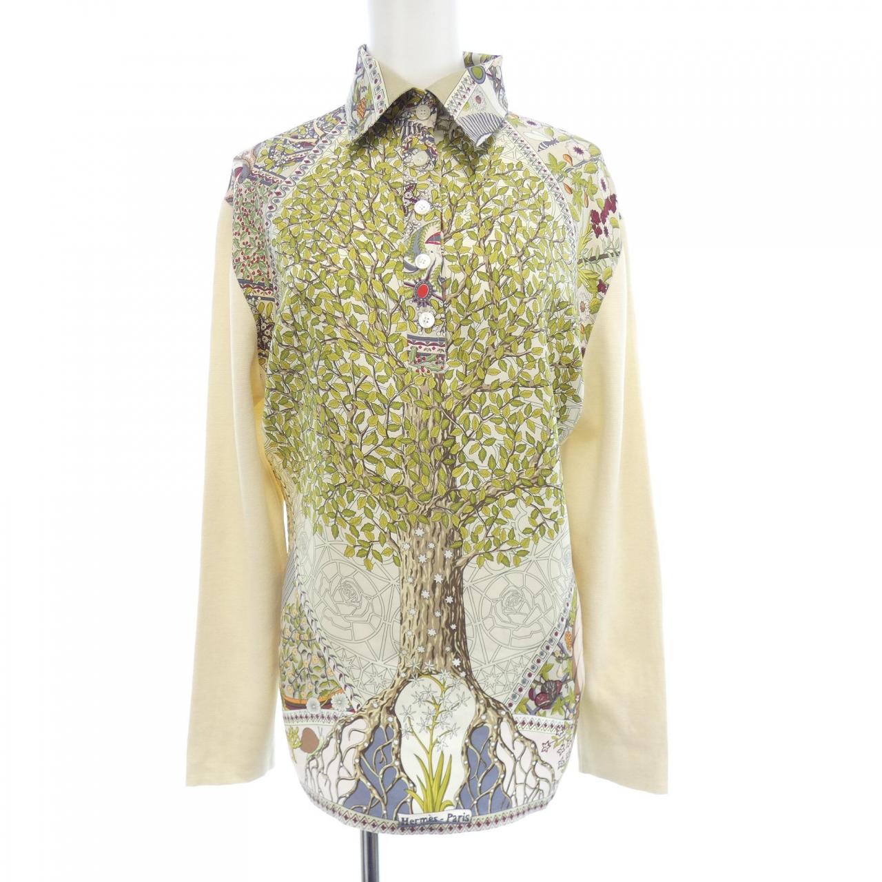 vintage HERMES AXIS MUNDI 斜纹 Reine 上衣