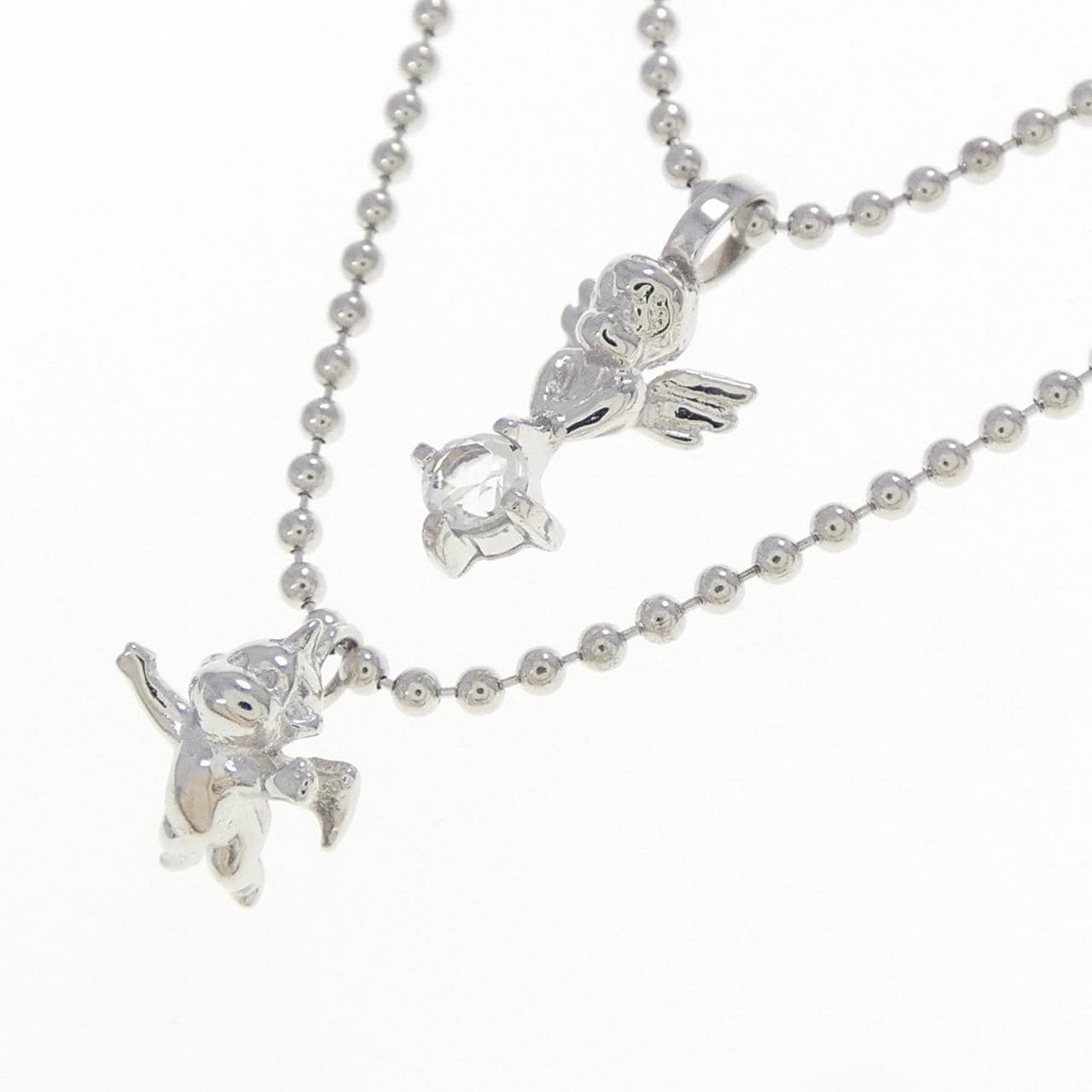 K14WG エンジェル ムーンストーン ネックレス